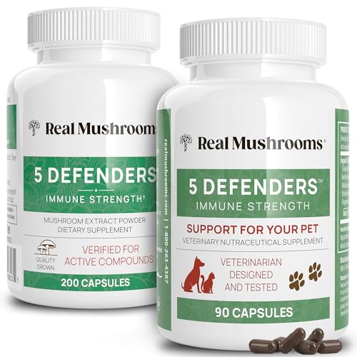 Mushroom Supplement Capsules | 200ct for Humans, 90ct for Pets, Immune Support