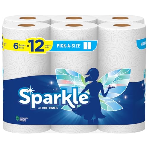 Paper Towels | 6 Double Rolls, Full and Half Sheets, Everyday Value