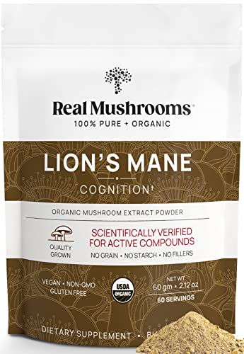 Mushroom Supplement | Organic Lion’s Mane Powder, 60 Servings