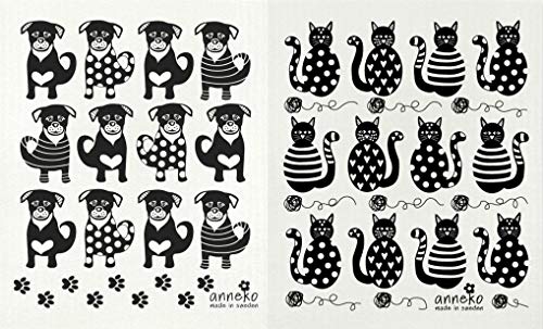 Reusable Dish Cloth | 2 Pack, Dogs & Cats Design