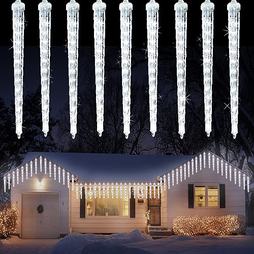 Christmas Lights | 20 Tubes, 480 Twinkling LED, Falling Rain Drop Design