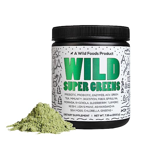 Super Greens Powder | Daily Juice Drink, 30 Servings, Probiotics, Digestive Enzymes