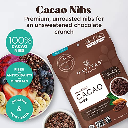 Cacao Nibs | 8 oz. Bag, Organic, Non-GMO, Gluten-Free