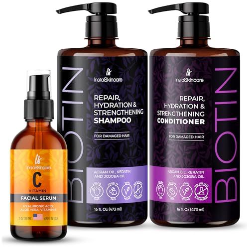 Shampoo & Conditioner Set | Biotin Infused, Hair Growth Support