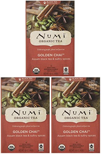 Organic Black Tea | Golden Chai, 54 Tea Bags (3 x 18 Count Boxes)