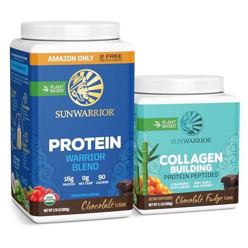 Protein Powder | Organic, Chocolate Flavor, 32 Servings  
Vegan Collagen Building Powder | Chocolate Flavor, 20 Servings