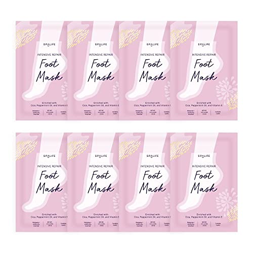 Foot Mask | Intensive Repair, Enriched with Cica, Peppermint Oil, 8 Pack