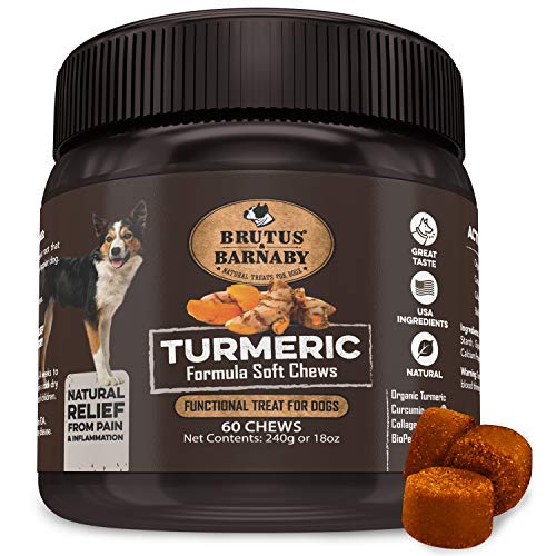 Dog Supplement | Organic Turmeric with Curcumin, Soft Chews for Hip and Joint Support