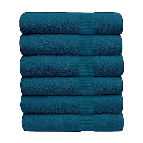 Bath Towel Set | 6 Pack, 24” x 50”, Lightweight, Soft & Absorbent