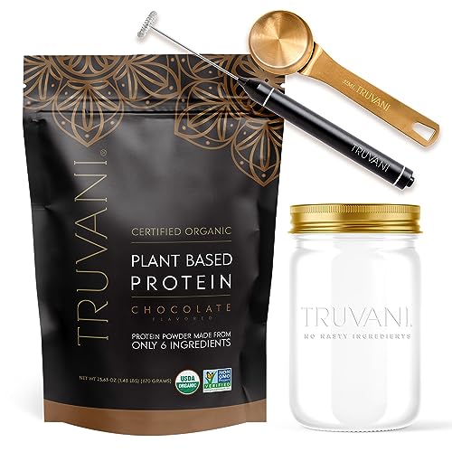 Protein Powder Bundle | 20g Organic Plant-Based Protein, Includes Jar, Frother & Scoop