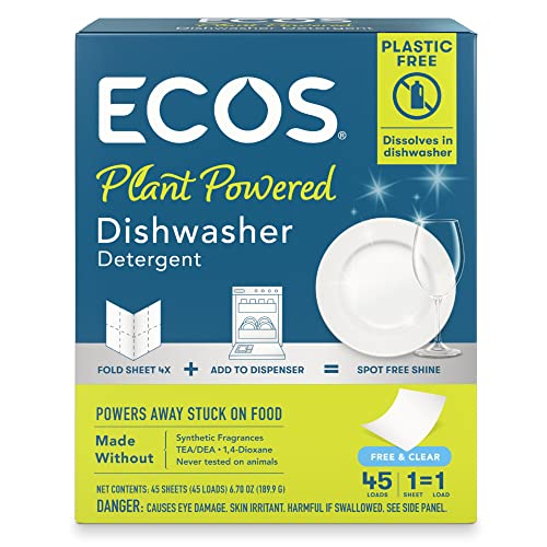 Dishwasher Detergent Sheets | Plastic-Free Packaging, 45 Count