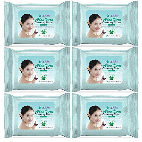 Makeup Remover Wipes | Oil-Free, Hypoallergenic, 30 Sheets per Pack, 6 Pack