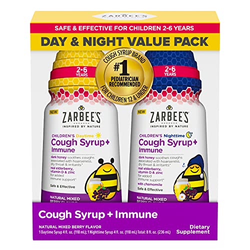 Children's Cough Medicine | Day/Night Value Pack, 2x4 FL Oz, Drug & Alcohol-Free.