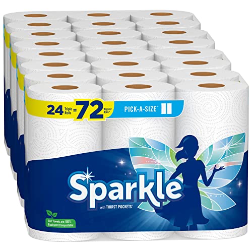 Paper Towels | 24 Triple Rolls, Full and Half Sheets, Everyday Value