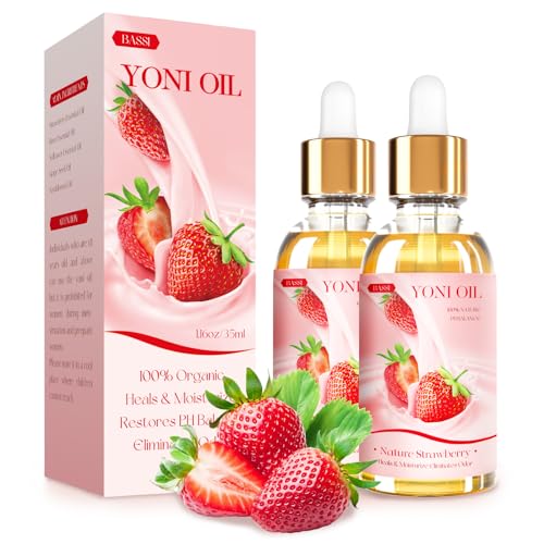 Feminine Deodorant | Organic Yoni Oil, pH Balance, Strawberry Essential Oil, 2-Pack