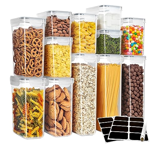 Food Storage Container Set | 12 Pack, Airtight, BPA Free, Includes Labels and Marker