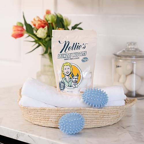 Nellie's Laundry Nuggets - Concentrated Detergent Pods - Vegan, Plant-Based, Biodegradable Formula - Effective & Gentle Cleaning - Eco-Friendly Power for Fresh Clothes (36 Loads)