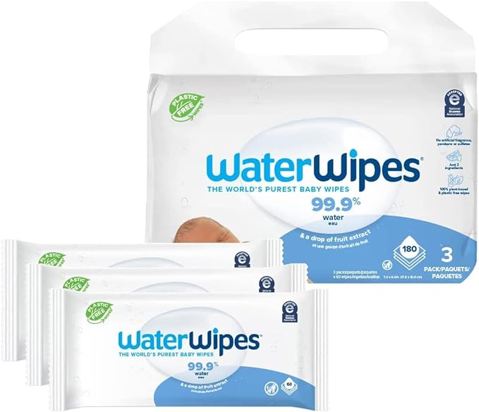 Baby Wipes | Plastic-Free, 99.9% Water, 60 Count