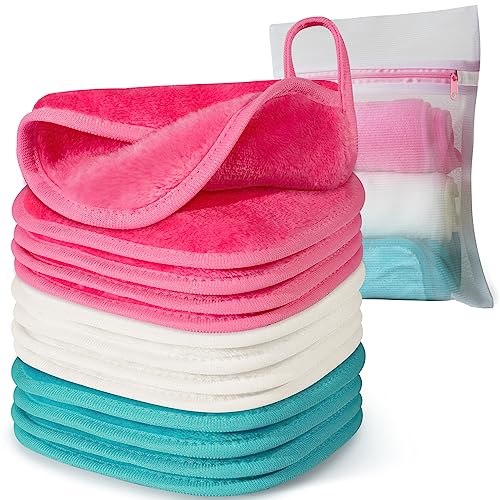 Makeup Remover Cloths | Reusable Microfiber, 12 Pack, 6" x 6", Eco-friendly