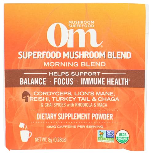 Mushroom Supplement | Organic Morning Energy Blend, 0.28 oz Sachet