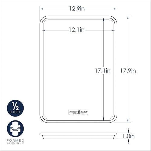 Baker's Half Sheet | Natural Aluminum, 2 Count