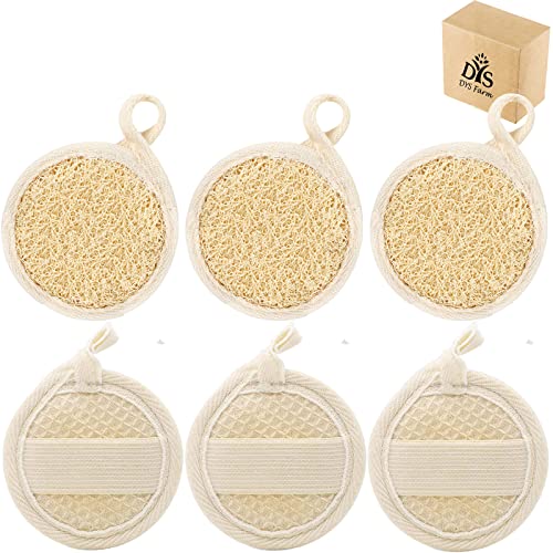 Face Exfoliating Pads | 6 Pack, Natural Luffa, Gentle Cleansing and Exfoliation