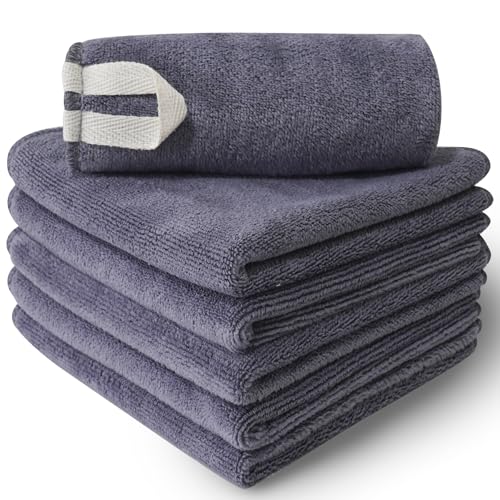 Makeup Remover Cloth | Reusable Microfiber, 12 x 12 Inch, Grey