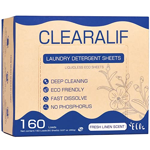 Laundry Detergent Sheets | Up to 160 Loads, Fresh Linen, Eco-Friendly