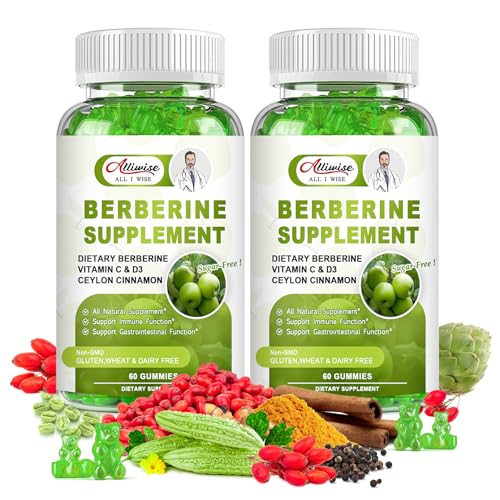 Berberine Supplement Gummies | 1500mg, Sugar-Free, Immune Support, Metabolism Boost