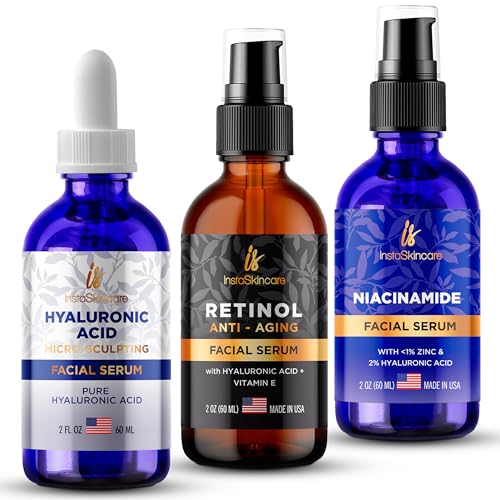 Face Serum Bundle | Hyaluronic Acid, Niacinamide - 2 oz Each