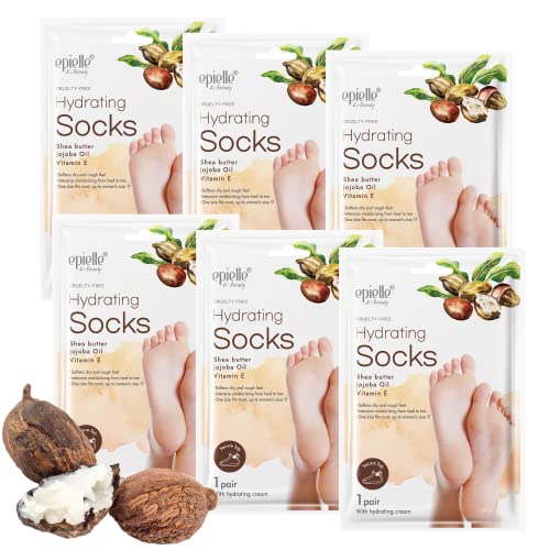 Foot Mask | 6 Pack, Hydrating for Cracked Feet, Dry Heels, and Calluses