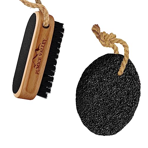 Cleaning Brush | Natural Earth Lava, Wooden Handle