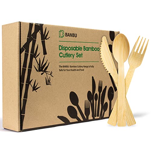 Compostable Cutlery Set | 200 Forks, 200 Spoons, 200 Knives, 6.7"