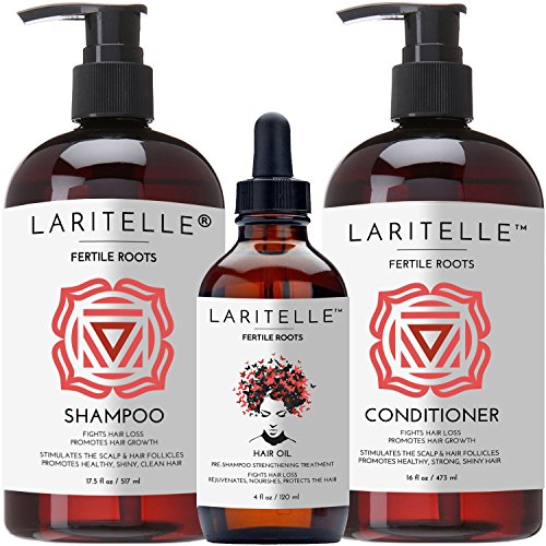 Hair Care Set | Shampoo 17 oz, Conditioner 16 oz, Treatment 4 oz, Ayurvedic Herbs