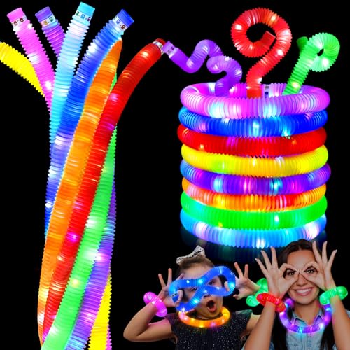 Glow Sticks | 16 Pcs, LED Light Up Tubes for Kids, Glow in the Dark