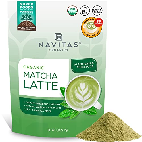 Matcha Latte | 11.1oz Value Size Bag, 35 Servings, Organic, Non-GMO, Dairy-Free