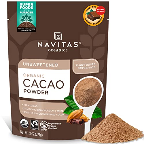 Cacao Powder | Regenerative Organic Certified, Non-GMO, 8oz Bag, 15 Servings