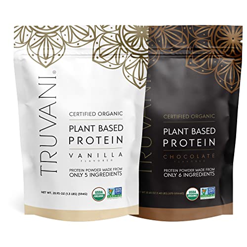 Plant Based Protein Powder | USDA Certified Organic, Vegan, Non-GMO, 2 Packs of 20 Servings