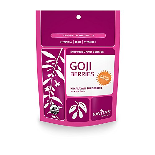 Dried Fruit | Organic Goji Berries, 8-Ounce Pouch, Pack of 2