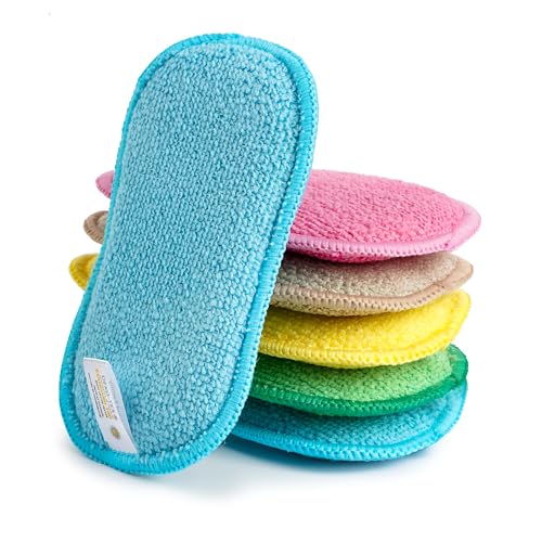 Multipurpose Kitchen Scrub Sponge | 6 Pack, Heavy Duty, Non-Scratch, Reusable