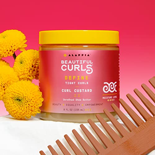 Hair Curl Custard | For Tight Curls, Thick & Curly Hair, Nourishing Shea Butter, Hydrate & Define, 8 Oz