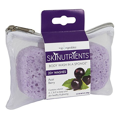 Body Wash Sponge | Acai Berry, 20+ Washes, 3.5 oz