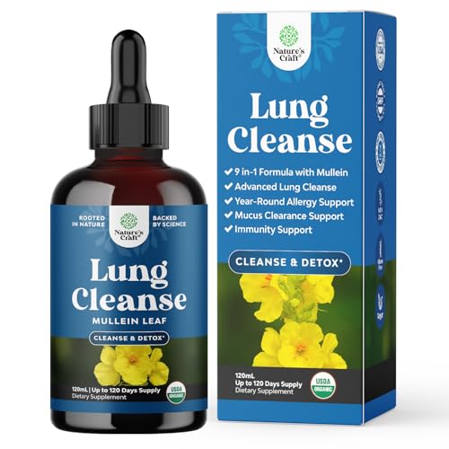 Herbal Lung Support Drops | Mullein & Marshmallow Root, USDA Organic, 2 fl oz.