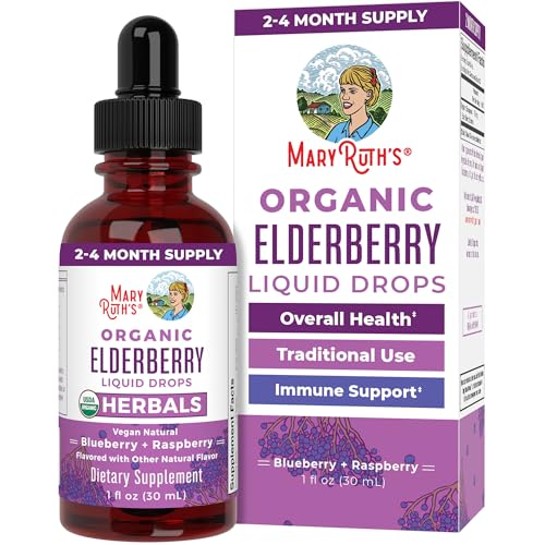 Elderberry Syrup | USDA Organic, Sugar Free, Immune Support, 1 Fl Oz