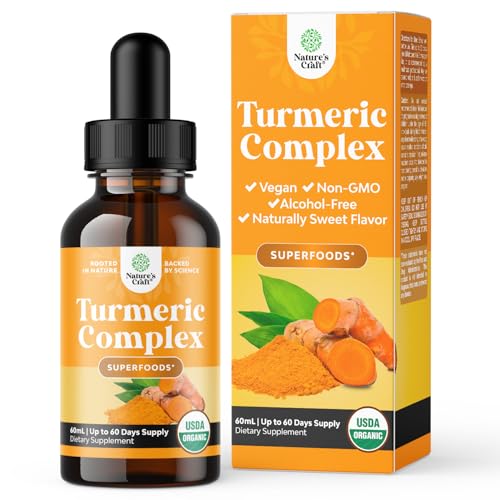 Turmeric Liquid Drops | Organic, with Black Pepper, Cinnamon & Ginger - 2 oz.