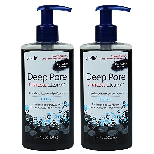 Facial Cleanser | Detoxifying Charcoal, Oil-Free, 2-Pack, 6.77 Fl Oz