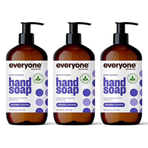 Everyone Liquid Hand Soap, 12.75 Ounce (Pack of 3), Lavender and Coconut + Meyer Lemon and Mandarin, Plant-Based Cleansers with Pure Essential Oils