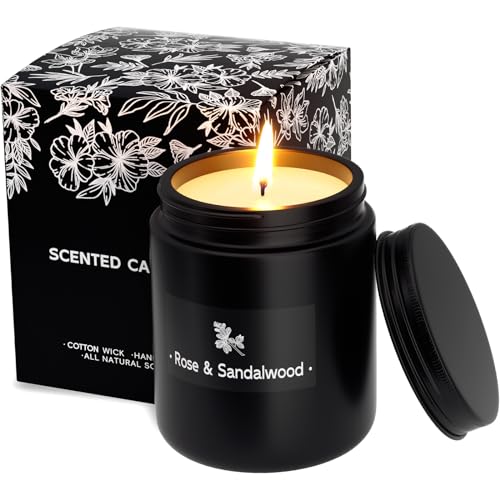 Candle | Rose & Sandalwood, 7.6 Oz, 40h Burn Time