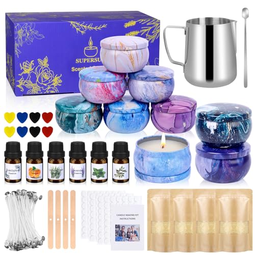 Candle Making Kit | Includes Beeswax, Essential Oils, Dyes, DIY Supplies