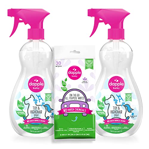 Toy & Highchair Cleaning Spray | Fragrance Free, 16.9 Fl Oz, Plant Based